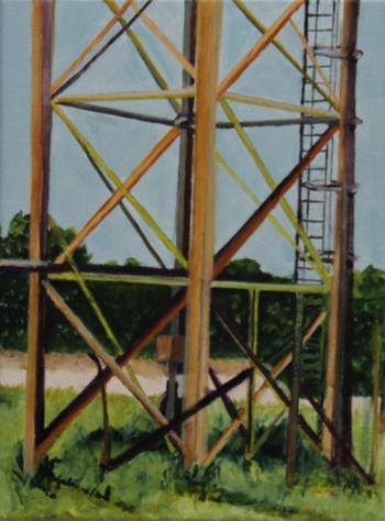 Pylon Gauteng South Africa | Oil on canvas 40 x 30 cm 2024 | Judy Carroll Deeley
